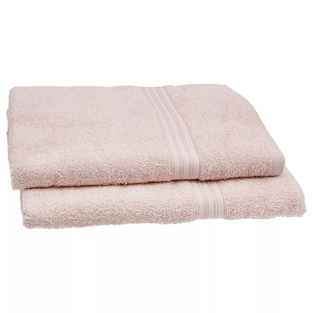 Gold Coast Ring Spun Cotton Bath Sheet in Petal Pink, 2 Pack